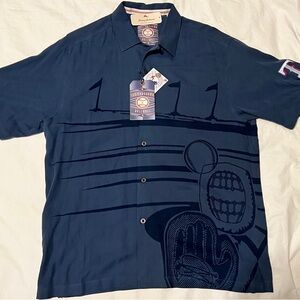 Texas Rangers  Tommy Bahama  Offical Game of Summer MLB Silk Short Sleeve Shirt